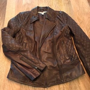 Chelsea and Violet brown leather jacket